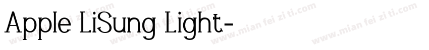 Apple LiSung Light字体转换